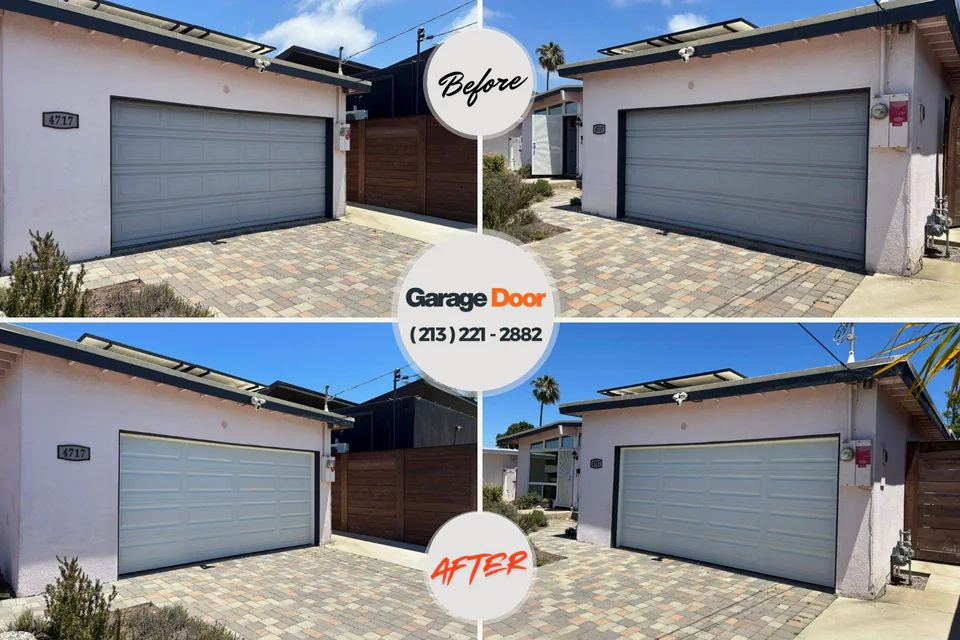 Before and after: garage door repair Wenatchee, WA